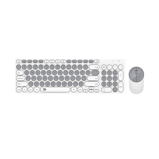 FD IK6631 Kablosuz Gri Klavye Mouse Seti (NT-105008) - 2.4GHz Office Set, Türkçe Q, 1600 DPI Optik Mouse, Multimedya