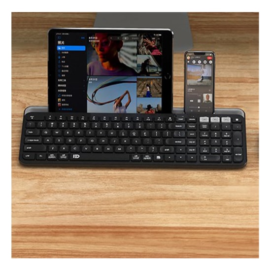 FD K912T 2.4Ghz Wireless Bluetooth 3.0 ve 5.0 Dual Mode Kablosuz Klavye (Siyah) Nt-105012