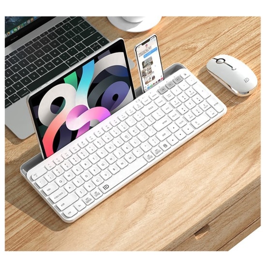 FD K912T Kablosuz Beyaz Bluetooth Klavye (NT-105011) - 2.4GHz, Türkçe Q Düzen, Multimedya Tuşlu, Dual Mode Bağlantı