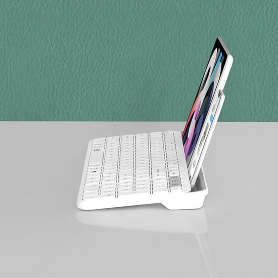 FD K912T Kablosuz Beyaz Bluetooth Klavye (NT-105011) - 2.4GHz, Türkçe Q Düzen, Multimedya Tuşlu, Dual Mode Bağlantı