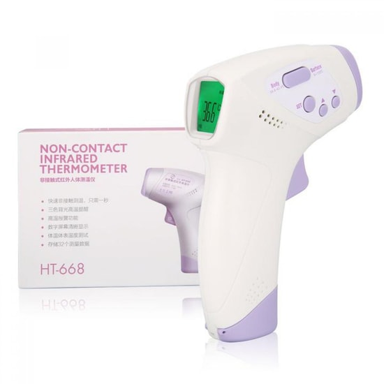 HT-668 Temassız Ateş Ölçer - Hızlı Ölçüm, Yüksek Ateş Uyarısı, LCD Ekran, C/F Seçeneği ile Güvenilir Termometre