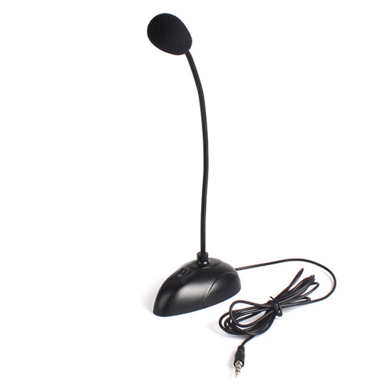 Nettech MIC018 Siyah Masa Mikrofonu (NT-83943) - 3.5mm Jack Bağlantılı, Yüksek Kaliteli Stüdyo Mikrofonu