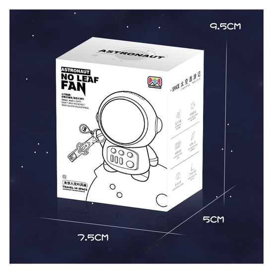 Nettech Astronot Fan (Pembe) NT-95878 - Taşınabilir, Ev-Ofis-Okul Kullanımına Uygun, USB Şarjlı, Sessiz Mini Fan