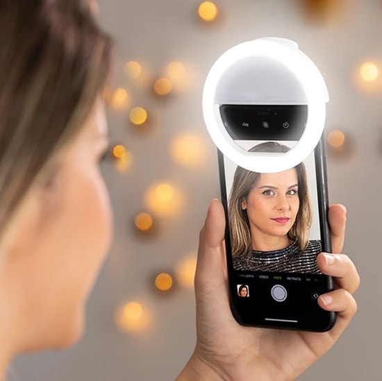 Rgb Led AL20 Beyaz Led Mandallı Telefon Üstü Aydınlatma Lamba (NT-83823) - Kompakt Tasarım, Taşınabilir Aydınlatma