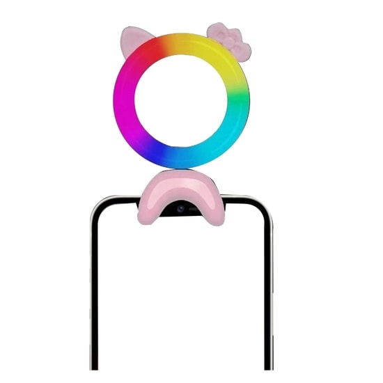 Rgb Led Q18 Led Telefon Üstü Mini Ringlight (NT-91130) - Taşınabilir Selfie Aydınlatma Aksesuarı ve Kompakt Tasarım