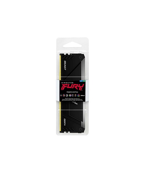 Kingston Fury Beast RGB 32GB (1x32GB) 3200MHz DDR4 CL16 RAM (KF432C16BB2A/32TR) - Yüksek Performanslı Bellek