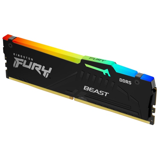 Kingston Fury Beast RGB 32GB (2x16GB) 5600MHz DDR5 RAM CL36 (KF556C36BBEAK2-32) - AMD EXPO Destekli Oyuncu Belleği