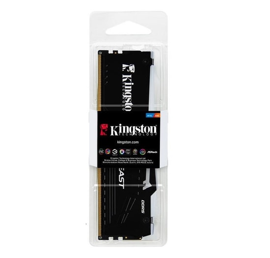 Kingston FURY Beast 16GB (1x16GB) 5600MHz DDR5 RGB Ram (KF556C36BBEA-16) - CL36 EXPO Siyah Performans Belleği