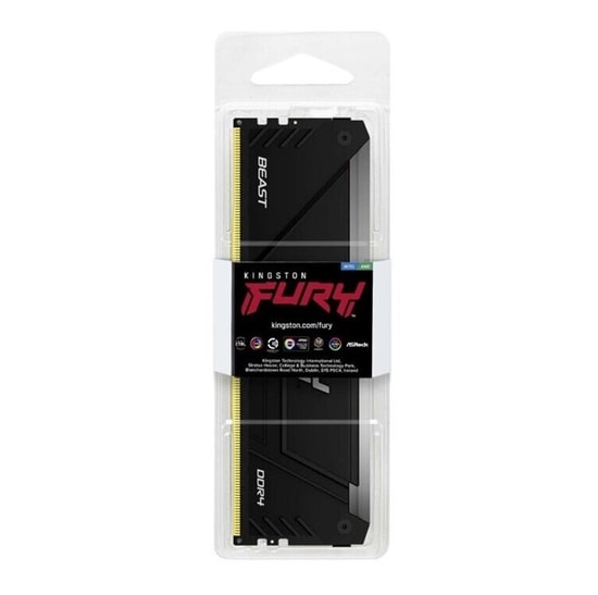 Kingston Beast RGB 16GB 3200MHz DDR4 RAM (KF432C16BB2A/16TR) - CL16, Yüksek Performanslı Oyuncu Belleği