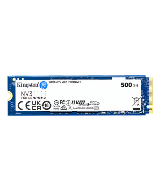Kingston NV3 500GB NVMe M.2 2280 SSD (SNV3S/500G) - 5000/3000MB/s Okuma/Yazma, PCIe Gen4x4, 3D NAND, Yüksek Performans
