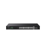 Tenda TEG1128P-24-410W 24 Port Gigabit PoE+ Switch - 2x SFP, 2x Uplink, 410W Güç, 6KV Yıldırım Koruması, Rack Mount