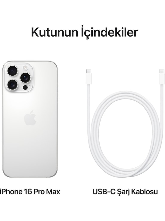 Apple iPhone 16 Pro Max 512GB Beyaz Titanyum Akıllı Telefon (Apple Türkiye Garantili) - 6.9 inç, 5G, 8 GB RAM, 512 GB