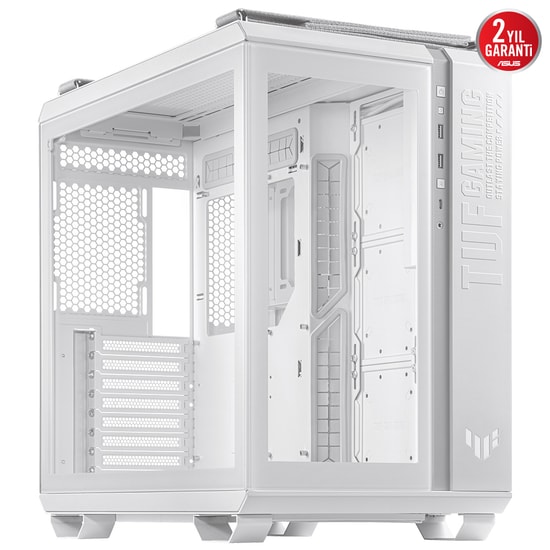Asus Tuf Gaming GT502 Plus Midi Key Panaromik Temperli Cam Usb-C Atx Micro-Atx Mini-Itx Fanlı Beyaz Bilgisayar Kasası