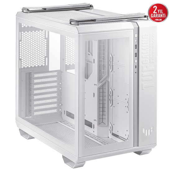 Asus Tuf Gaming GT502 Plus Midi Key Panaromik Temperli Cam Usb-C Atx Micro-Atx Mini-Itx Fanlı Beyaz Bilgisayar Kasası