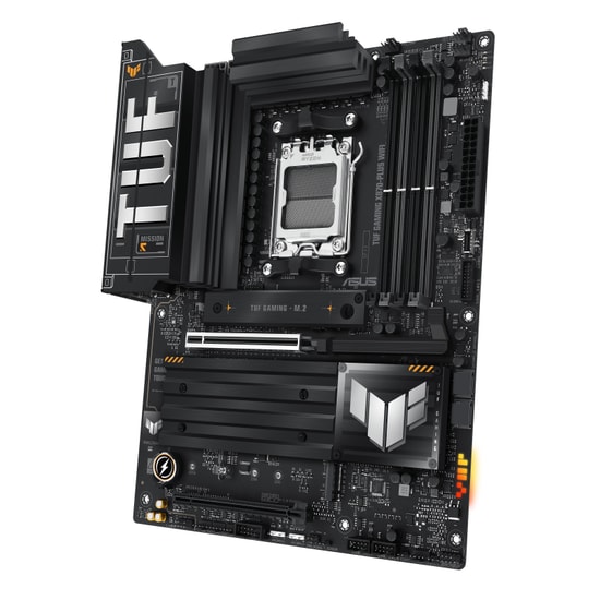 Asus TUF Gaming X870-PLUS Wi-Fi Anakart: AMD AM5, DDR5 8000MHz, 4xDimm, 4xM.2, USB4, Wi-Fi 7, 2.5G LAN, HDMI, ATX