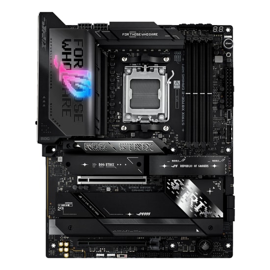 Asus ROG STRIX X870E-E Gaming WiFi Anakart - AM5, DDR5 8000, RGB, WiFi 7, 2xUSB 4 30W, HDMI, 2xM.2, ATX, 90MB1IB0-M0EAY0