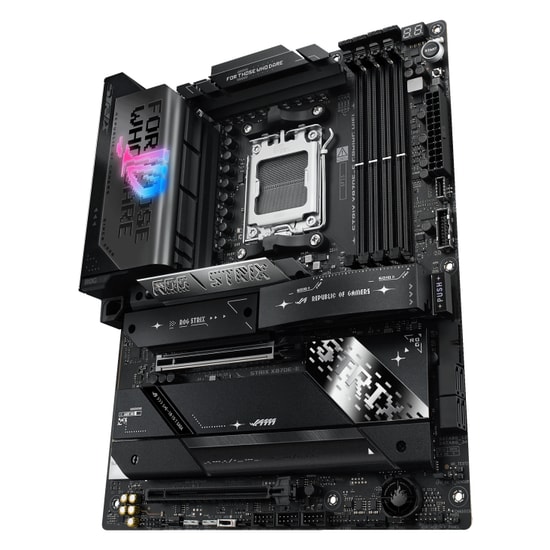 Asus ROG STRIX X870E-E Gaming WiFi Anakart - AM5, DDR5 8000, RGB, WiFi 7, 2xUSB 4 30W, HDMI, 2xM.2, ATX, 90MB1IB0-M0EAY0