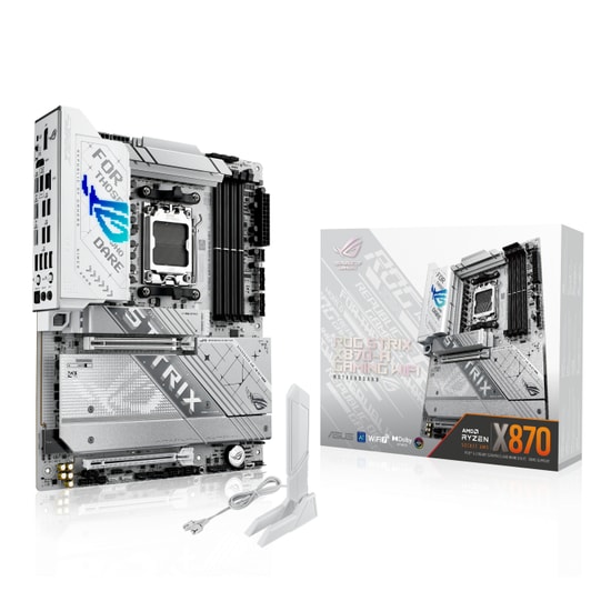 Asus ROG Strix X870-A Gaming WiFi AMD ATX Anakart - AM5, DDR5 8000MHz, WiFi 7, HDMI, DP, Çift USB 4, 4xM.2, 5Gbit LAN 