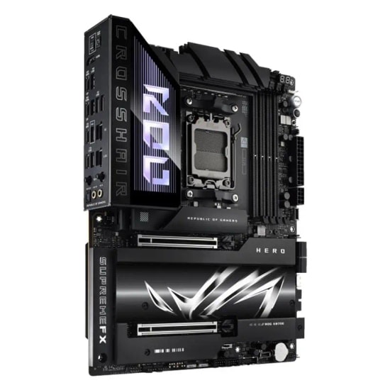 Asus Rog Crosshair X870E Hero Amd AM5 Ddr5 Atx 4xDimm Max 192Gb Ddr5 3xM.2 Pcie 5.0 2xM.2 Pcie 4.0 Wifi 7 Ana Kart