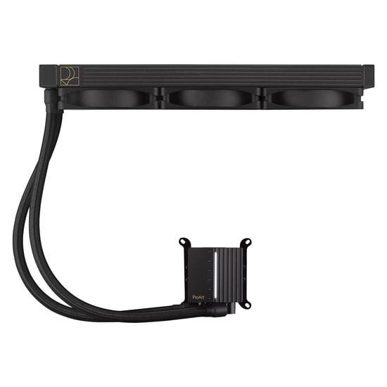 Asus ProArt LC 360mm Aydınlatmalı Sistem Durum Göstergesi ve Üç Mat Siyah Alphacool Apex Stealth Metal Fan ve Soğutucu