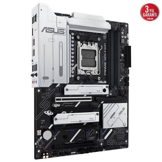 Asus Prime X870-P WiFi: AM5, DDR5 8000MHz, PCIe Gen5, 4xM.2, USB4 40 Gbps, HDMI, Wi-Fi 7, 2.5G LAN, ARGB, ATX Anakart 