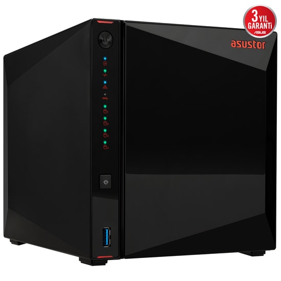 Intel AS5404T Intel N5105 4 Yuvalı (4x22Tb Desteği) 4Gb Ddr4 (Max 8Gb Ram) 4xM.2 2x2.5Gbe 2xUsb3.2 1xHdmi2.0b Nas