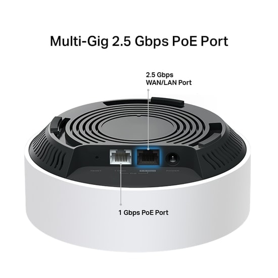 TP-Link Deco-X50-POE-2P AX3000 Mesh Wi-Fi 6 (İkili) Sistem - 420m2 Kapsama, 2.5Gbps Port, PoE Destekli Router