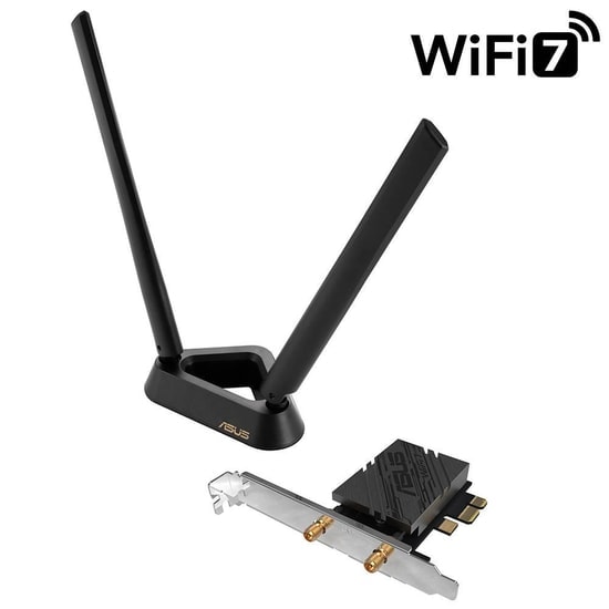 Asus PCE-BE92BT WiFi 7 BE9400 Tri-Band PCIe Ağ Adaptörü - Bluetooth 5.4, 6GHz, WPA3, Yüksek Performans Bağlantısı