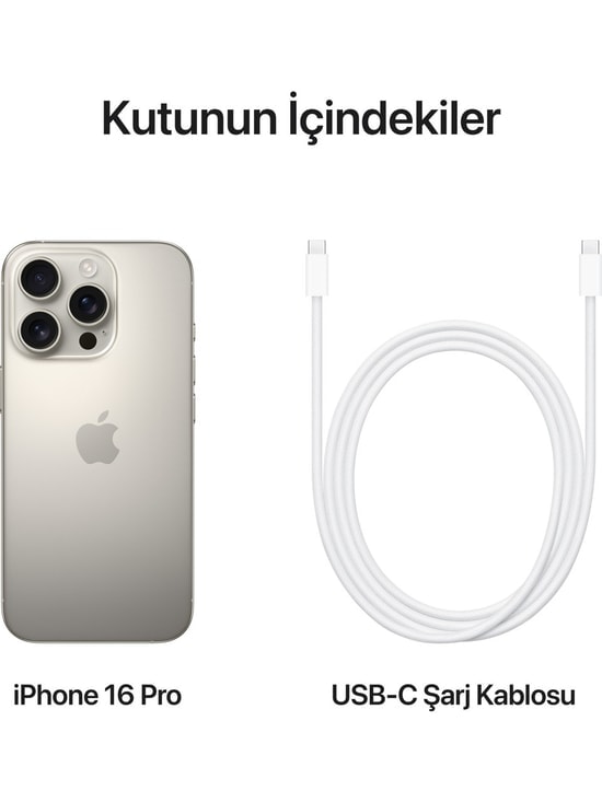 Apple iPhone 16 Pro 128 GB Naturel Titanyum Akıllı Telefon (Apple Türkiye Garantili) - 6.3 inç, 5G, 8 GB RAM, 128 GB