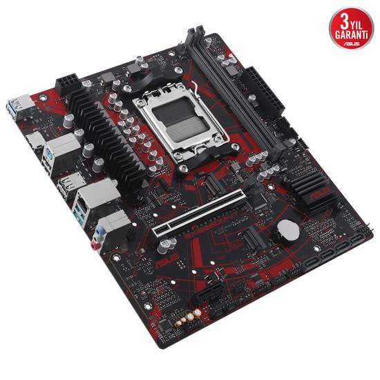 ASUS EX-B650M-V7 AMD B650 Micro ATX Anakart - AMD AM5, DDR5 6400MHz(OC), HDMI, 2x M.2, USB 3.2, 2.5 Gbit LAN, iCafe Labs