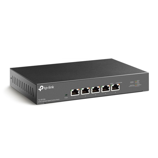 TP-Link TL-SX105 Switch - 5 Port 10G Multi-Gigabit Masaüstü Anahtar, QoS Desteği, Fansız, Metal Kasa Tasarım