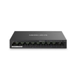 TP-Link Mercusys MS110P 10 Port Masaüstü Switch - 8 PoE+ Portu, 65W PoE, 10/100Mbps, 2xUplink, Tak Çalıştır, 250m Menzil