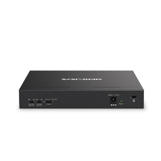TP-Link Mercusys MS110P 10 Port Masaüstü Switch - 8 PoE+ Portu, 65W PoE, 10/100Mbps, 2xUplink, Tak Çalıştır, 250m Menzil