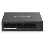 TP-Link Mercusys MS105GP 5 Port Gigabit PoE+ Switch: 4 PoE Portlu, 65W, Metal Kasa, Yönetilemez Masaüstü Ağ Anahtarı