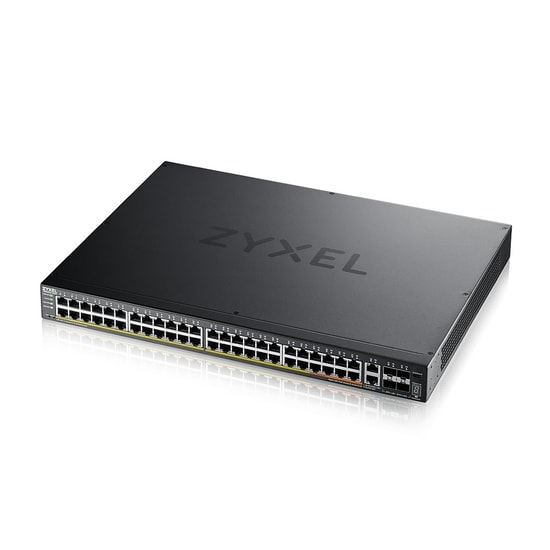 Zyxel XGS2220-54HP-EU0101F 54 Port Gigabit L3 PoE+ Switch - 6x10G Uplink, 600W Poe Bütçesi, Yönetilebilir Access