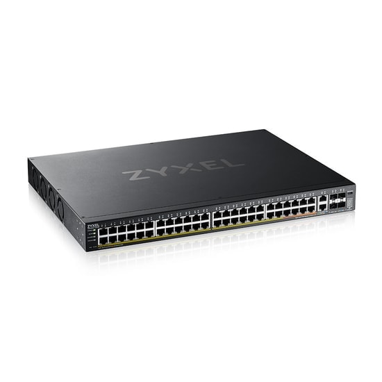 Zyxel XGS2220-54HP-EU0101F 54 Port Gigabit L3 PoE+ Switch - 6x10G Uplink, 600W Poe Bütçesi, Yönetilebilir Access
