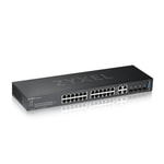 Zyxel GS2220-28 24 Port Gigabit L2 Yönetilebilir Access Switch - 375W PoE, 4x SFP Uplink, 1 Yıl NCC Pro Pack