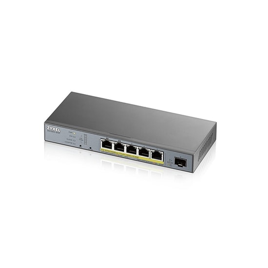 Zyxel GS1350-6HP 6 Port Yönetilebilir PoE Switch - 60W Güç, 1Gbps Hız, Akıllı Gözetim ve Uzaktan Yönetim Özellikli