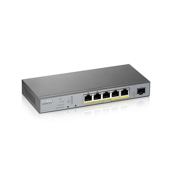 Zyxel GS1350-6HP 6 Port Yönetilebilir PoE Switch - 60W Güç, 1Gbps Hız, Akıllı Gözetim ve Uzaktan Yönetim Özellikli