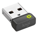 Logitech Logi Bolt Kablosuz USB Alıcı (956-000008) - Kablosuz Bağlantı Adaptörü, Siyah, Mouse ve Klavye Uyumlu Alıcı