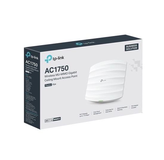 TP-Link Festa F52 AX1350 Çift Bant Gigabit WiFi 5 Bulut Yönetimli Access Point - Adaptörlü, PoE Desteği, VPN, 2xGE RJ45