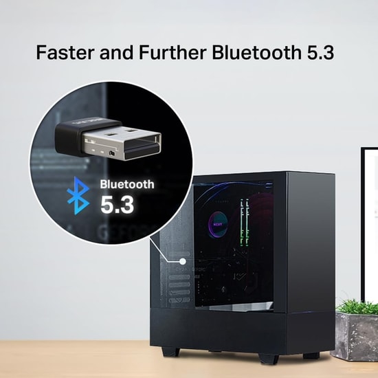 TP-Link Mercusys MA530 Bluetooth 5.3 Nano USB Adaptör - Dahili Anten, 20 Metre Menzil, Yüksek Hızlı Kablosuz Bağlantı