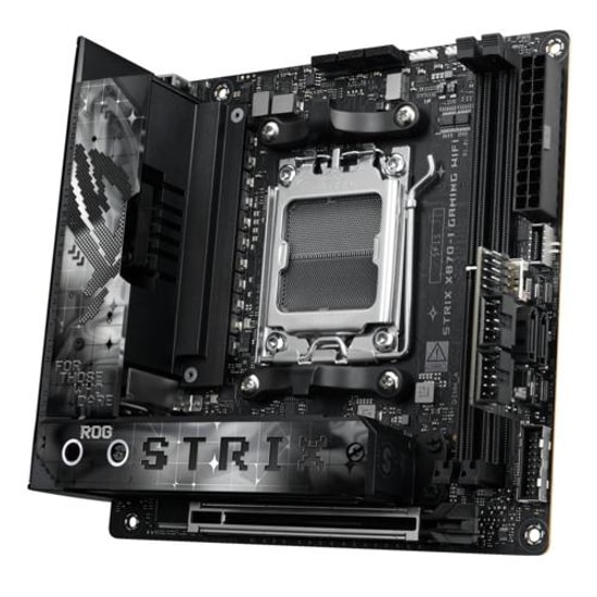 ASUS ROG STRIX X870-I GAMING WIFI Anakart - AMD AM5, DDR5 8600MHz, PCIe 5.0, WiFi 7, Çift M.2, 2.5G LAN, USB 4, Mini ITX
