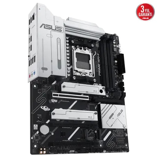 ASUS Prime X870-P Anakart: AMD X870, AM5, DDR5 8000MHz, PCIe Gen5, HDMI, Type-C, 4xM.2, USB 3.2, Aura RGB, 2.5G LAN ATX