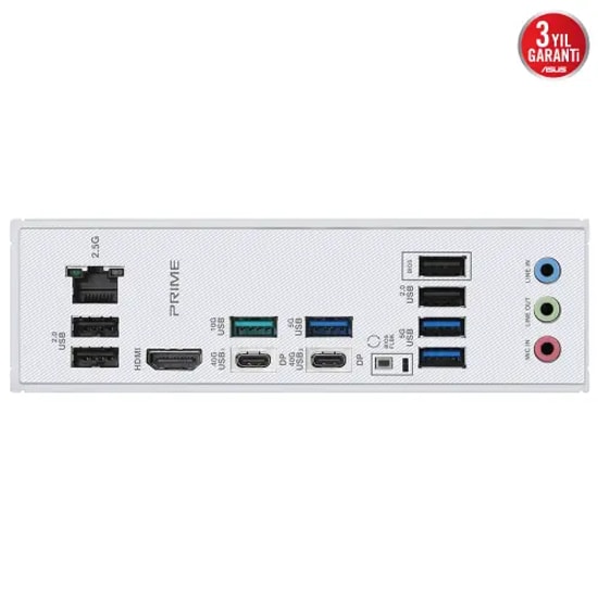 ASUS Prime X870-P Anakart: AMD X870, AM5, DDR5 8000MHz, PCIe Gen5, HDMI, Type-C, 4xM.2, USB 3.2, Aura RGB, 2.5G LAN ATX