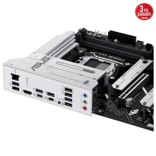 ASUS Prime X870-P Anakart: AMD X870, AM5, DDR5 8000MHz, PCIe Gen5, HDMI, Type-C, 4xM.2, USB 3.2, Aura RGB, 2.5G LAN ATX