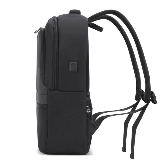 Mack MCE-1202 Office Pro Eco 15.6" Siyah Laptop Sırt Çantası - Su Geçirmez, USB Şarj Portlu, Ergonomik, Çevre Dostu