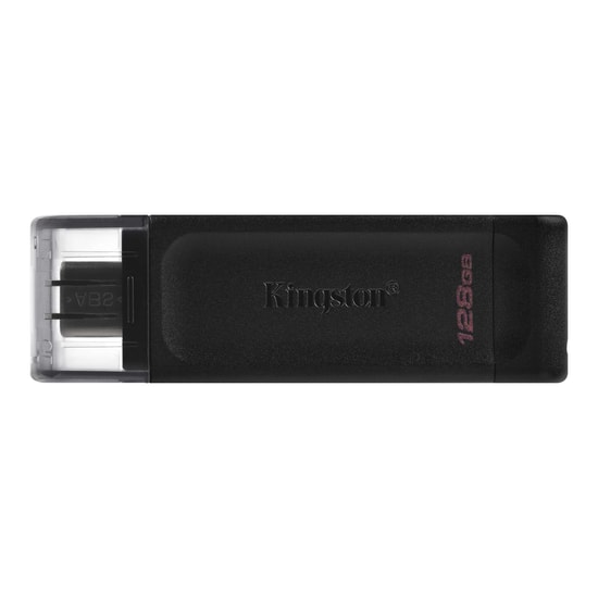 Kingston DataTraveler 70 128GB USB 3.2 Gen 1 Type-C Siyah Flash Bellek (DT70/128GB) - Taşınabilir, Hızlı Veri Aktarımı