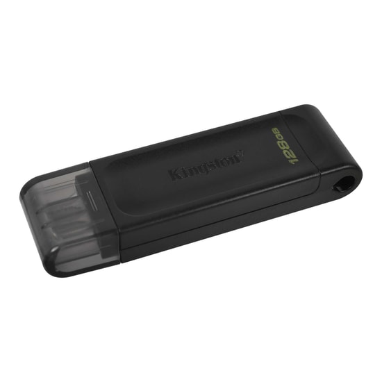 Kingston DataTraveler 70 128GB USB 3.2 Gen 1 Type-C Siyah Flash Bellek (DT70/128GB) - Taşınabilir, Hızlı Veri Aktarımı