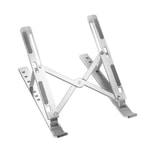 Frisby FNC-5150ST Gri Alüminyum Katlanır Taşınabilir Laptop/Tablet Standı (10-15.6") - 7 Kademe Yükseklik, Kaymaz Pedler